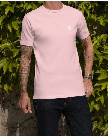 Camiseta Griffe Branca - Rosa