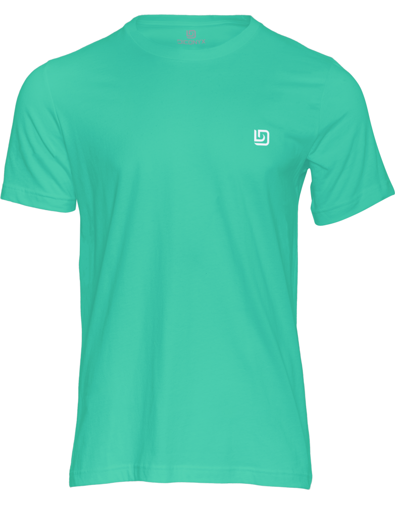 Camiseta Griffe Branca - Verde Agua