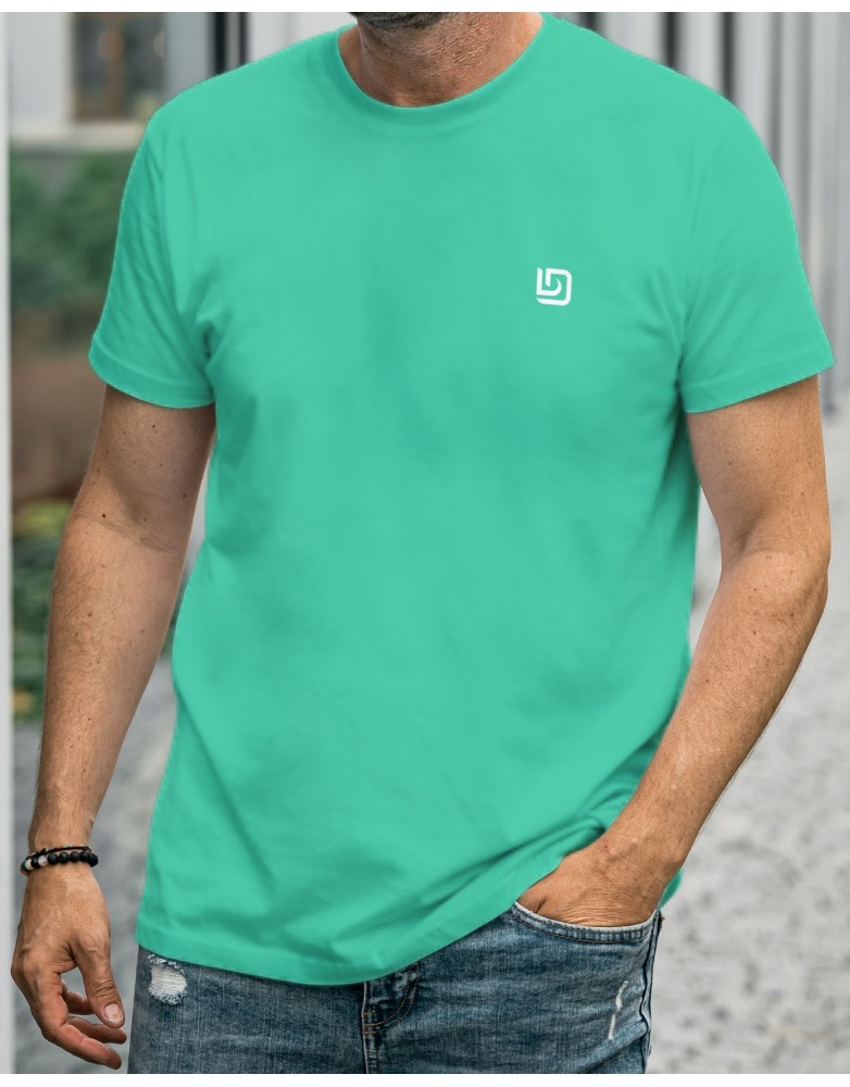 Camiseta Griffe Branca - Verde Agua