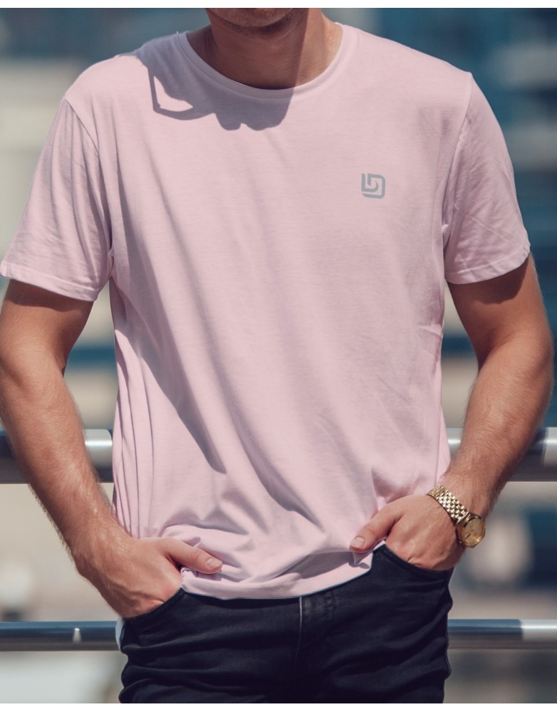 Camiseta Griffe Cinza - Rosa