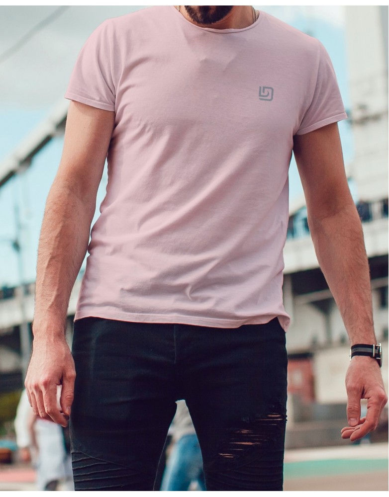 Camiseta Griffe Cinza - Rosa