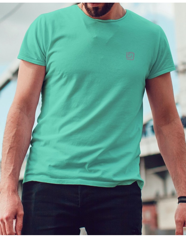 Camiseta Griffe Cinza - Verde Agua