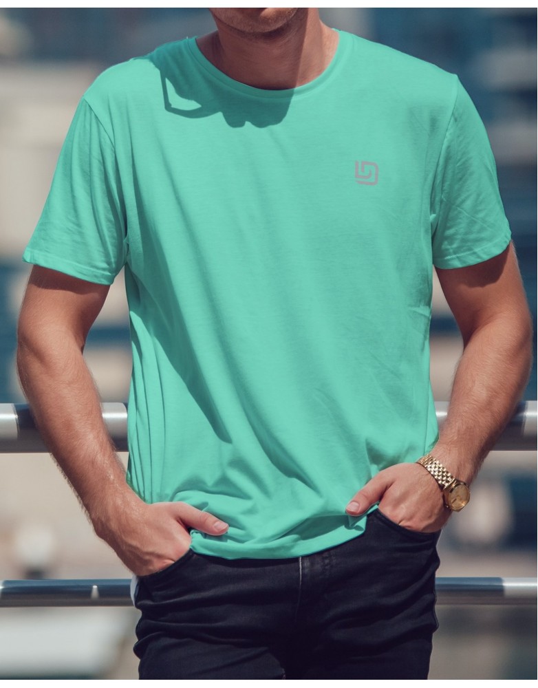 Camiseta Griffe Cinza - Verde Agua